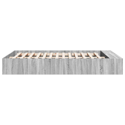 Bedframe bewerkt hout grijs sonoma eikenkleurig 140x200 cm