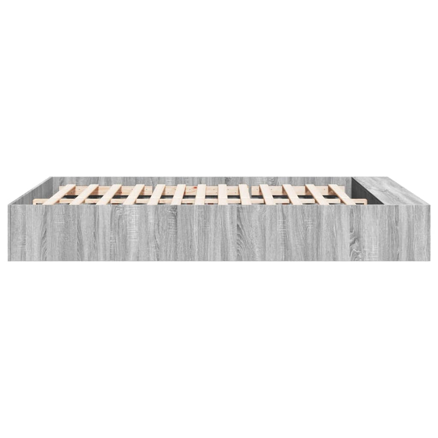 Bedframe bewerkt hout grijs sonoma eikenkleurig 140x200 cm