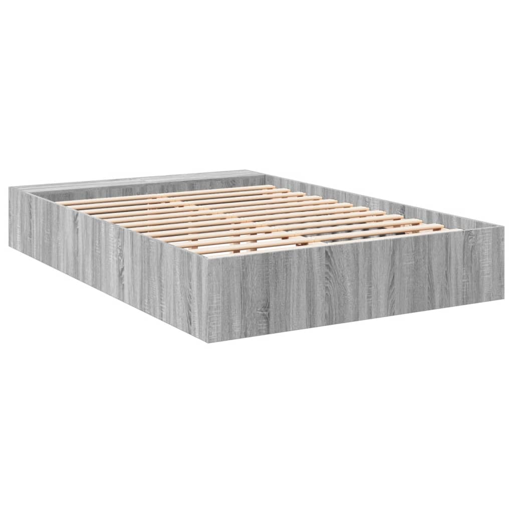 Bedframe bewerkt hout grijs sonoma eikenkleurig 120x200 cm