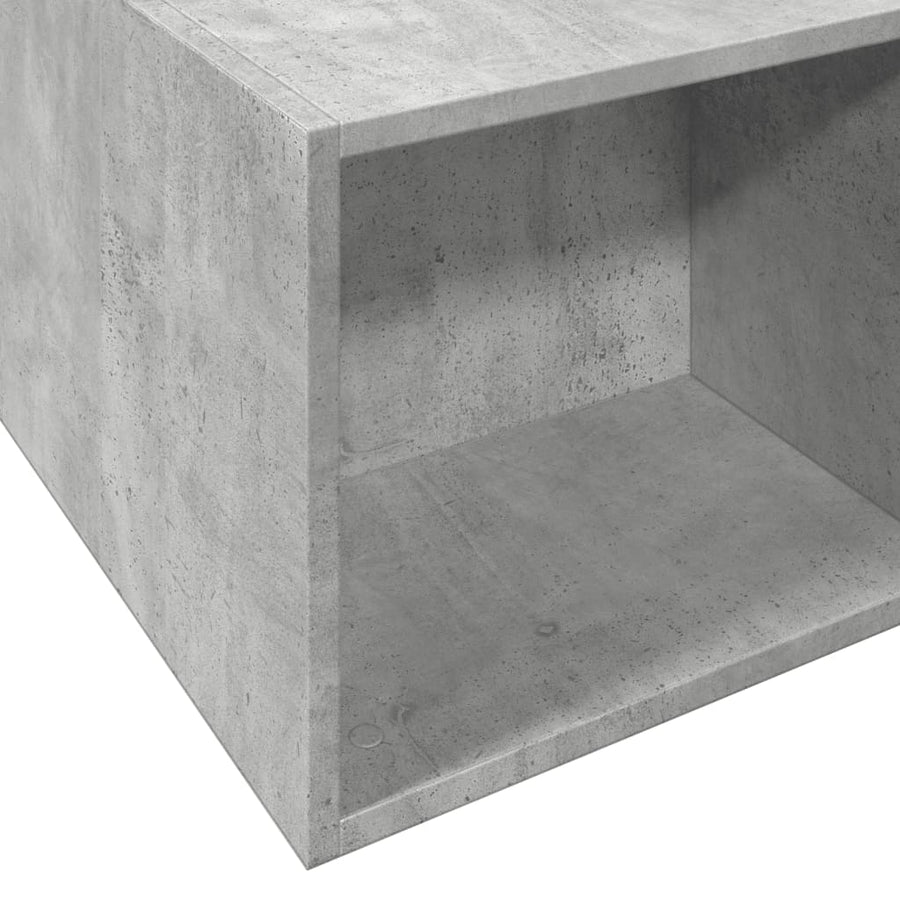 Bedframe bewerkt hout betongrijs 120x190 cm