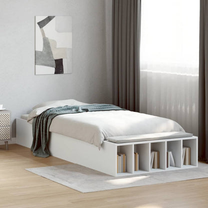 Bedframe bewerkt hout wit 100x200 cm