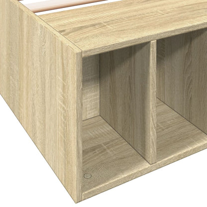 Bedframe bewerkt hout sonoma eikenkleurig 100x200 cm