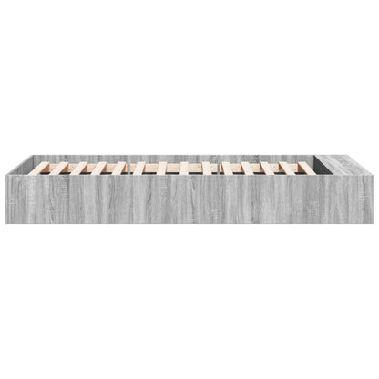 Bedframe bewerkt hout grijs sonoma eikenkleurig 90x190 cm