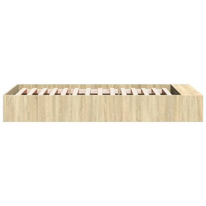 Bedframe bewerkt hout sonoma eikenkleurig 75x190 cm