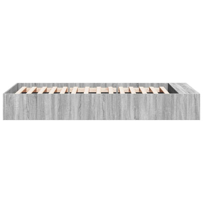 Bedframe bewerkt hout grijs sonoma eikenkleurig 75x190 cm