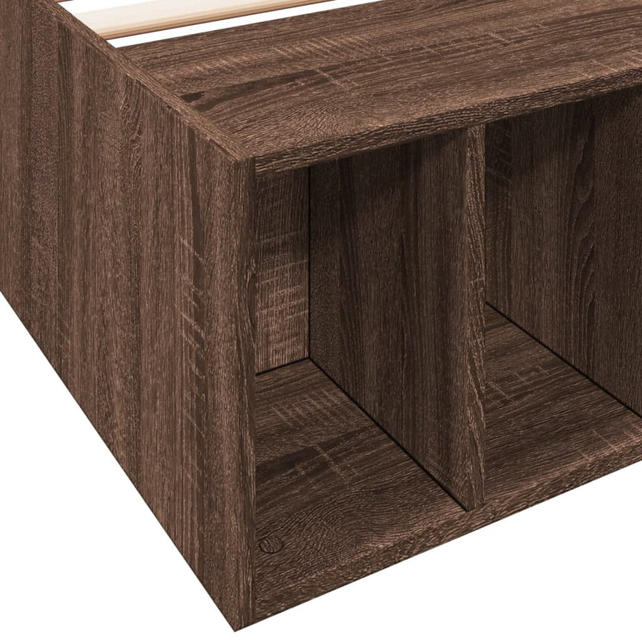 Bedframe bewerkt hout bruin eikenkleur 75x190 cm