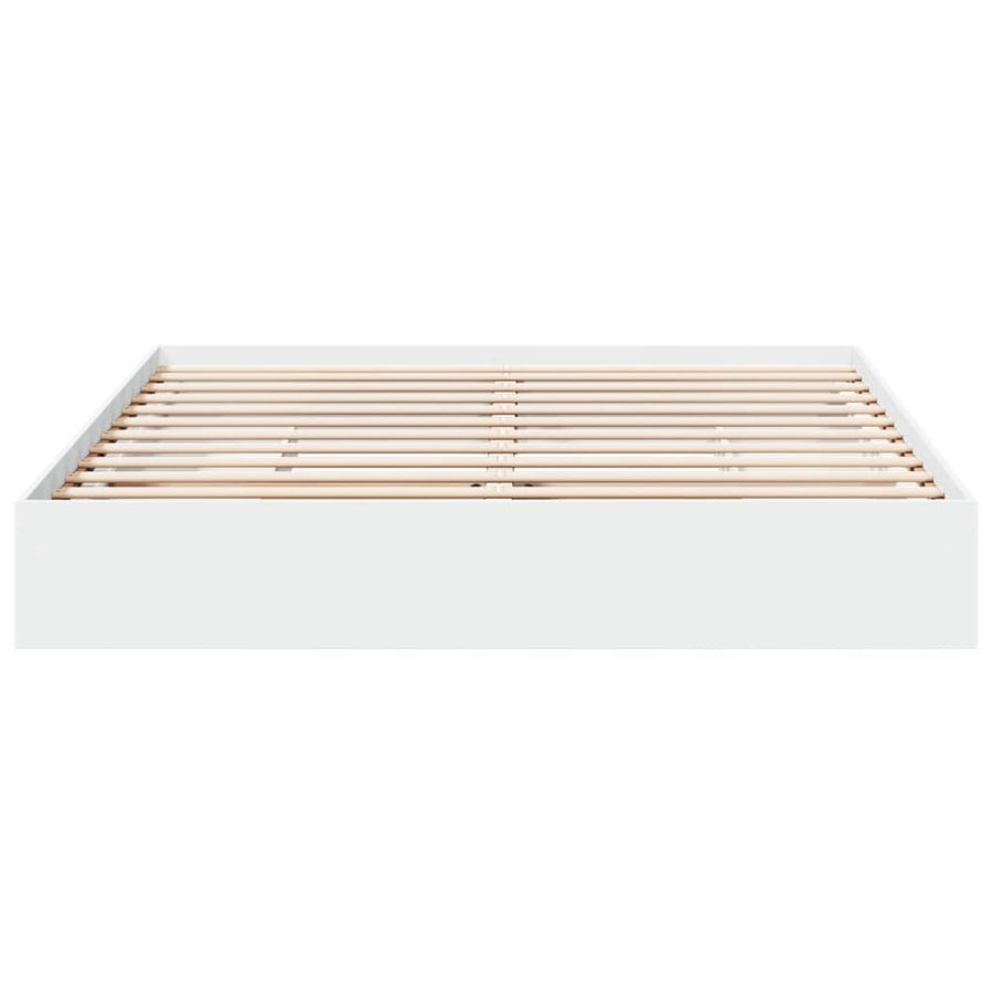 Bedframe met lades bewerkt hout wit 200x200 cm