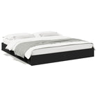 Bed frame with drawers treated wood black 200x200 cm