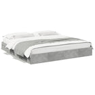 Bedframe met lades bewerkt hout betongrijs 200x200 cm