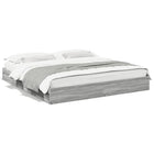 Bedframe met lades 200x200 cm grijs sonoma eiken