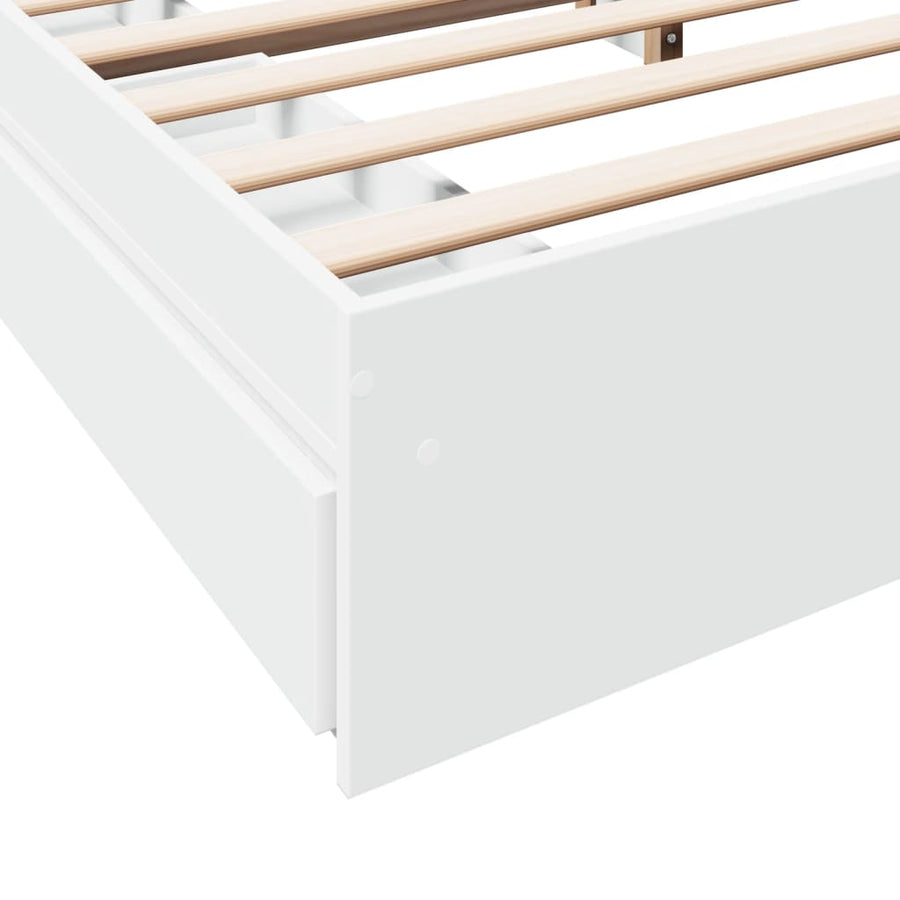 Bedframe met lades bewerkt hout wit 180x200 cm