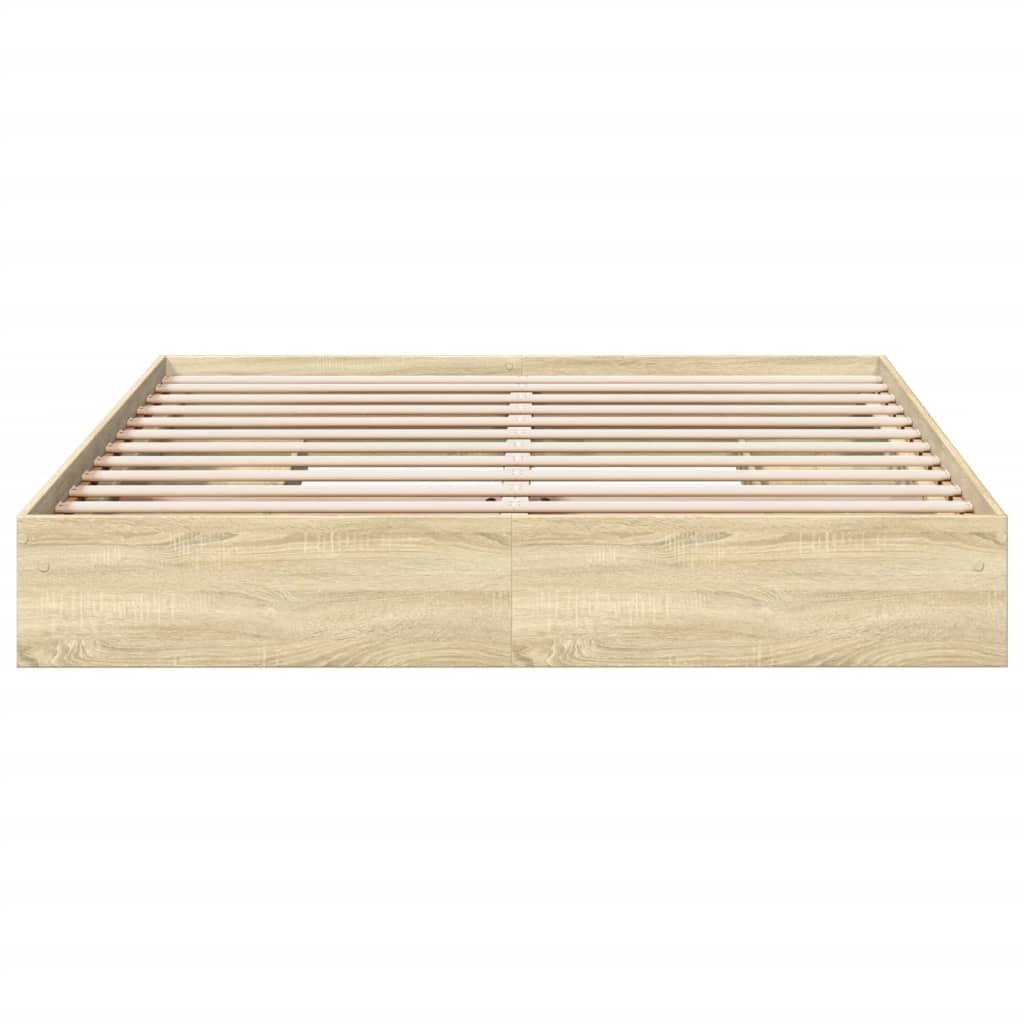 Bedframe met lades bewerkt hout sonoma eikenkleurig 180x200 cm