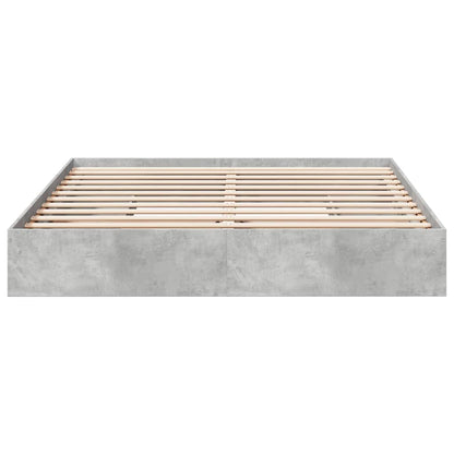 Bedframe met lades bewerkt hout betongrijs 180x200 cm