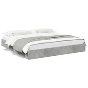 Bedframe met lades 180x200 cm bewerkt hout betongrijs
