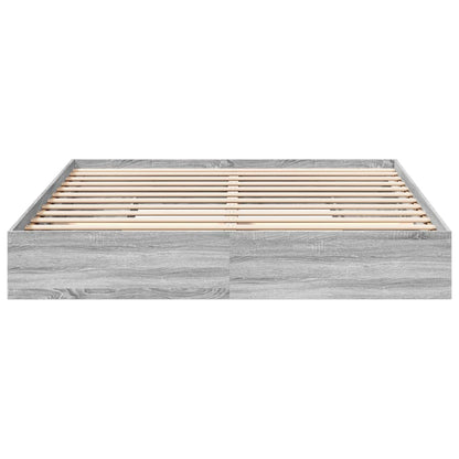 Bedframe met lades bewerkt hout grijs sonoma eiken 180x200 cm