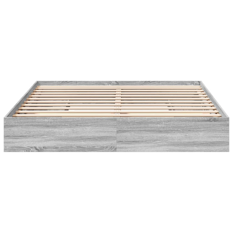 Bedframe met lades bewerkt hout grijs sonoma eiken 180x200 cm