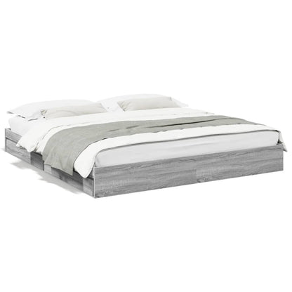 Bedframe met lades bewerkt hout grijs sonoma eiken 180x200 cm