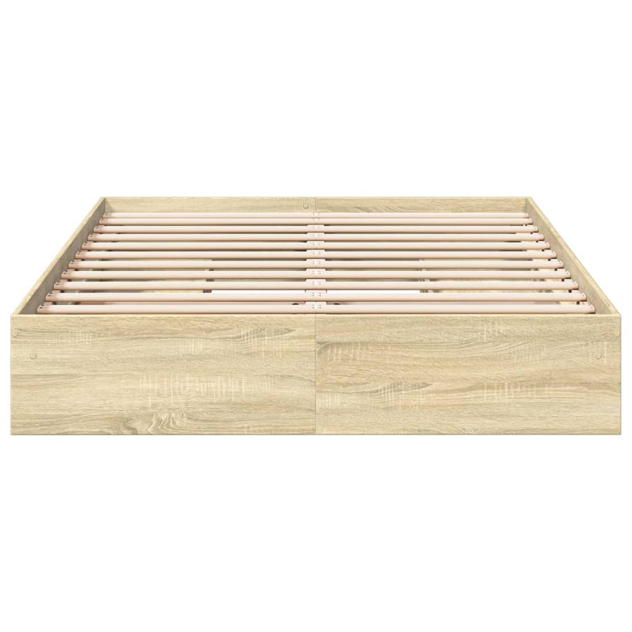 Bedframe met lades bewerkt hout sonoma eikenkleurig 160x200 cm