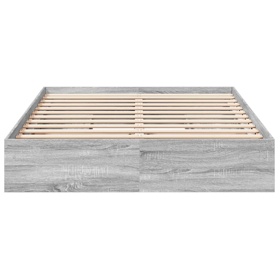 Bedframe met lades bewerkt hout grijs sonoma eiken 160x200 cm