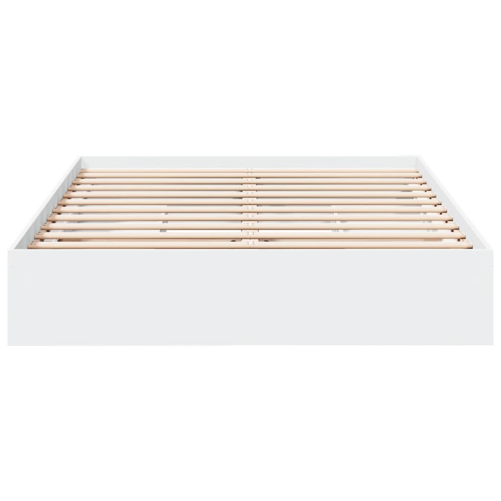 Bedframe met lades bewerkt hout wit 150x200 cm