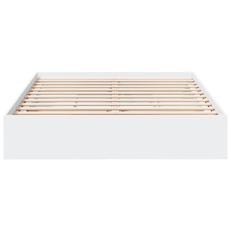 Bedframe met lades bewerkt hout wit 150x200 cm