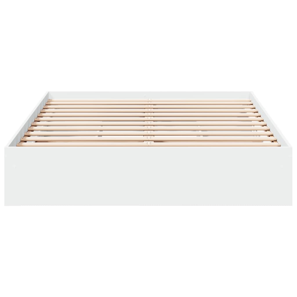 Bedframe met lades bewerkt hout wit 140x200 cm