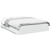 Bedframe met lades 140x200 cm bewerkt hout wit