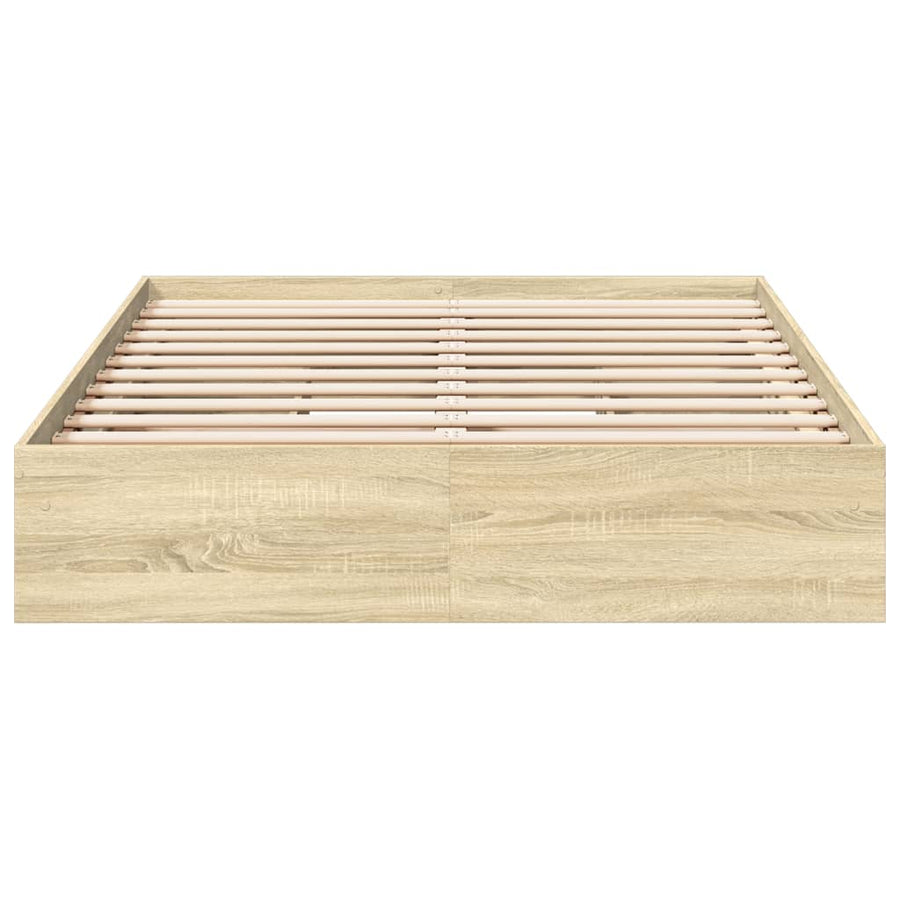 Bedframe met lades bewerkt hout sonoma eikenkleurig 140x200 cm