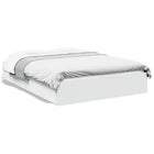 Bedframe met lades bewerkt hout wit 120x200 cm