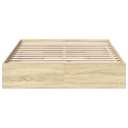 Bedframe met lades bewerkt hout sonoma eikenkleurig 120x200 cm