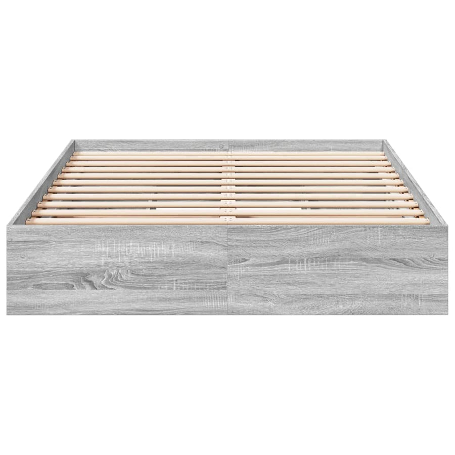 Bedframe met lades bewerkt hout grijs sonoma eiken 120x200 cm