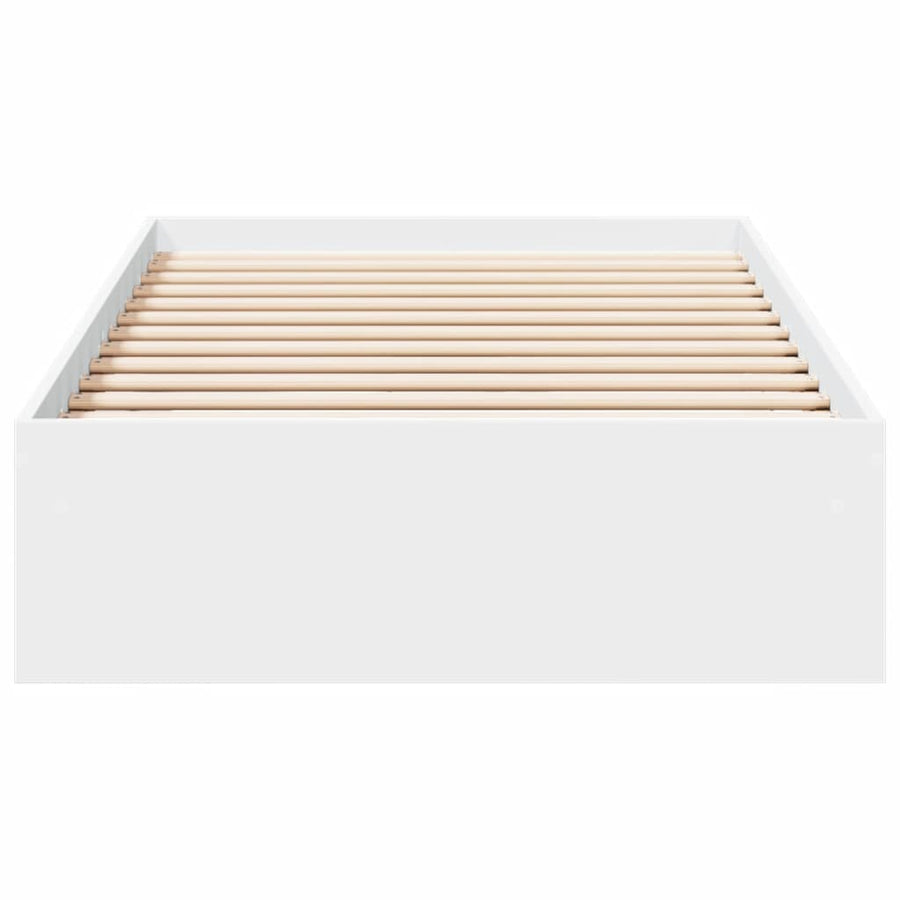 Bedframe met lades bewerkt hout wit 100x200 cm