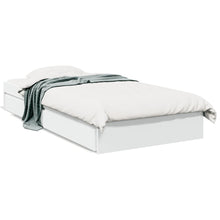 Bedframe met lades bewerkt hout wit 90x200 cm