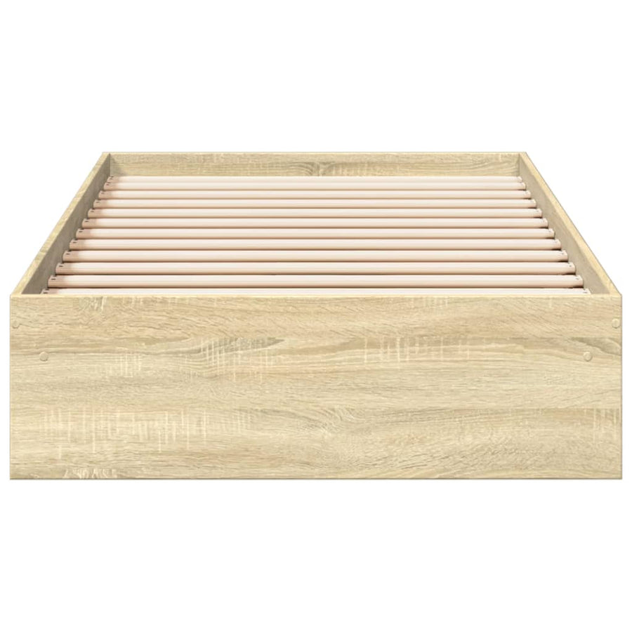 Bedframe met lades bewerkt hout sonoma eikenkleurig 90x200 cm