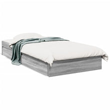 Bedframe met lades bewerkt hout grijs sonoma eiken 90x200 cm