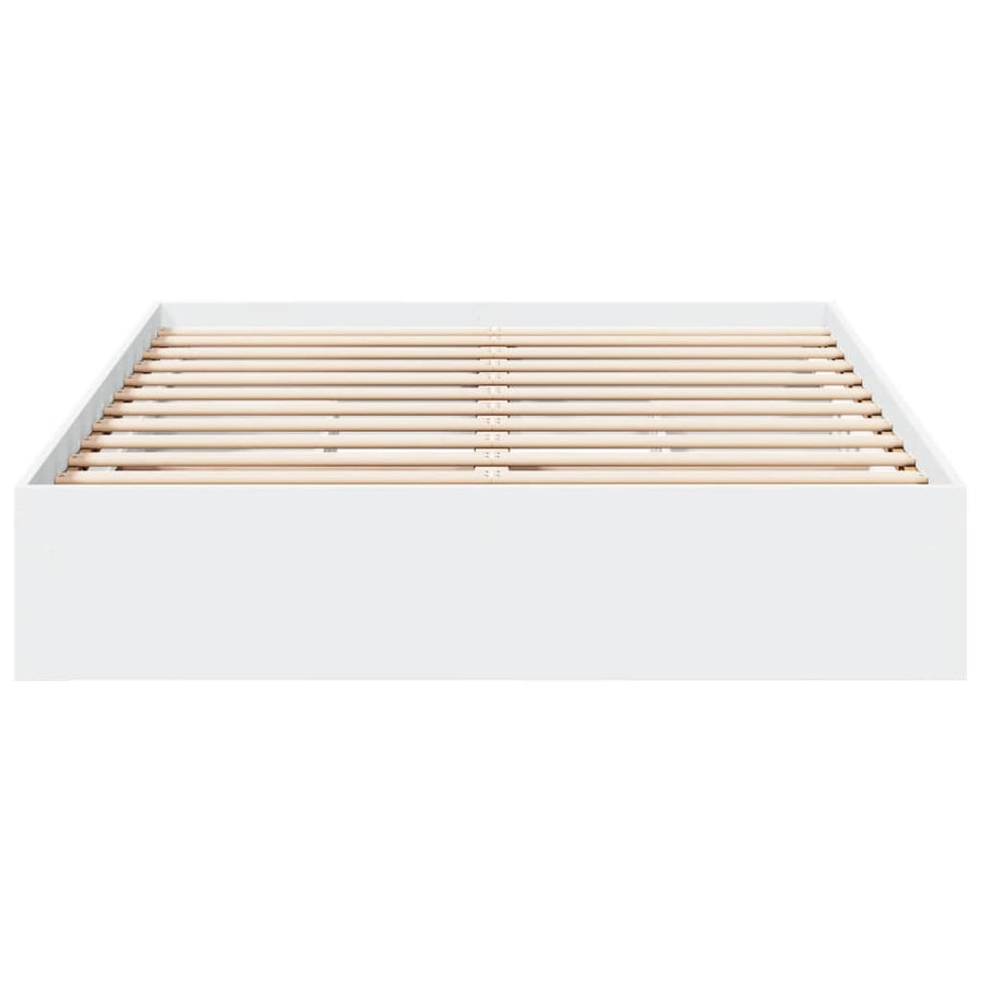 Bedframe met lades bewerkt hout wit 140x190 cm