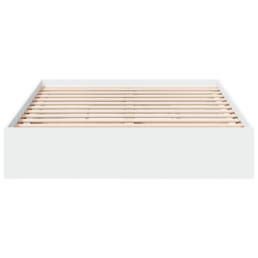 Bedframe met lades bewerkt hout wit 135x190 cm
