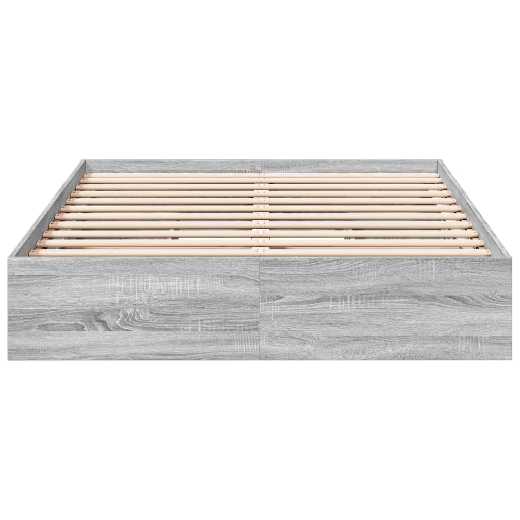 Bedframe met lades bewerkt hout grijs sonoma eiken 120x190 cm
