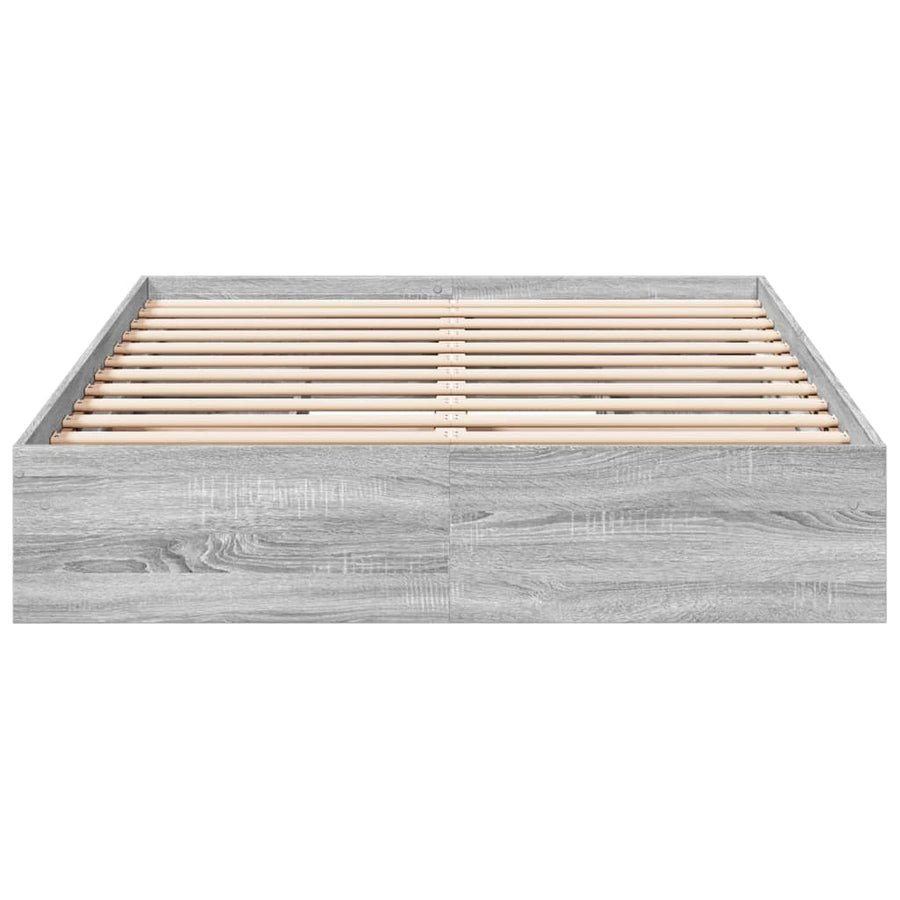 Bedframe met lades bewerkt hout grijs sonoma eiken 120x190 cm