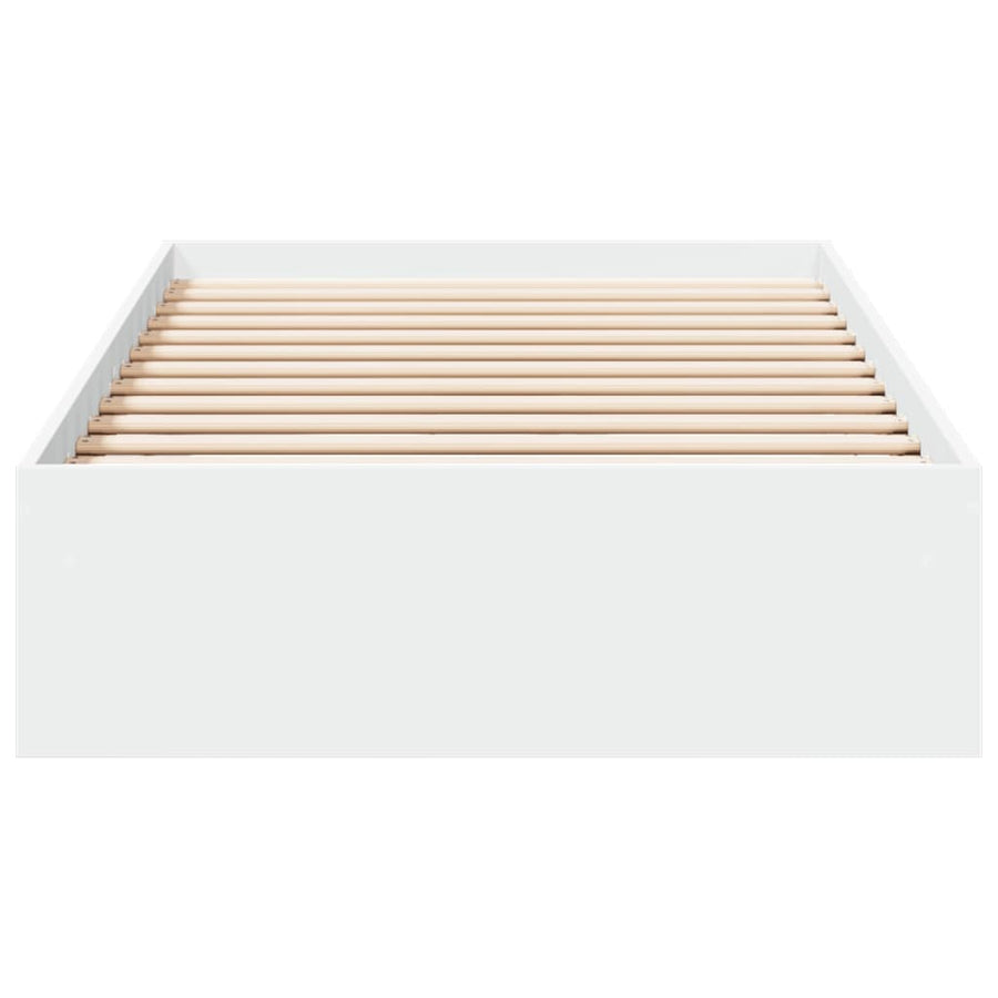 Bedframe met lades bewerkt hout wit 90x190 cm