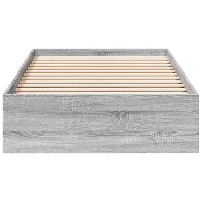 Bedframe met lades bewerkt hout grijs sonoma eiken 90x190 cm