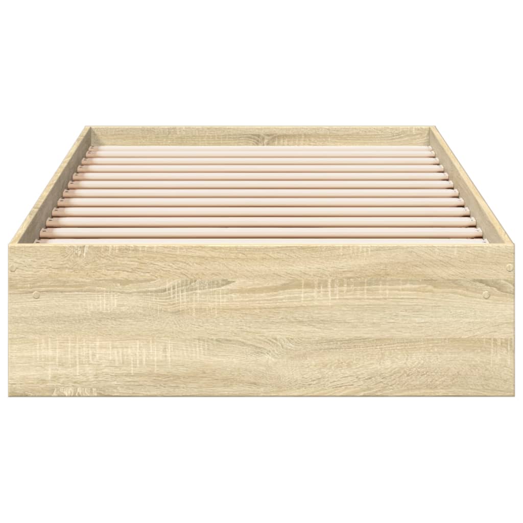 Bedframe met lades bewerkt hout sonoma eikenkleurig 75x190 cm