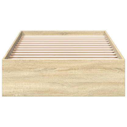 Bedframe met lades bewerkt hout sonoma eikenkleurig 75x190 cm