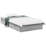 Bedframe met lades 75x190 cm grijs sonoma eiken bewerkt hout