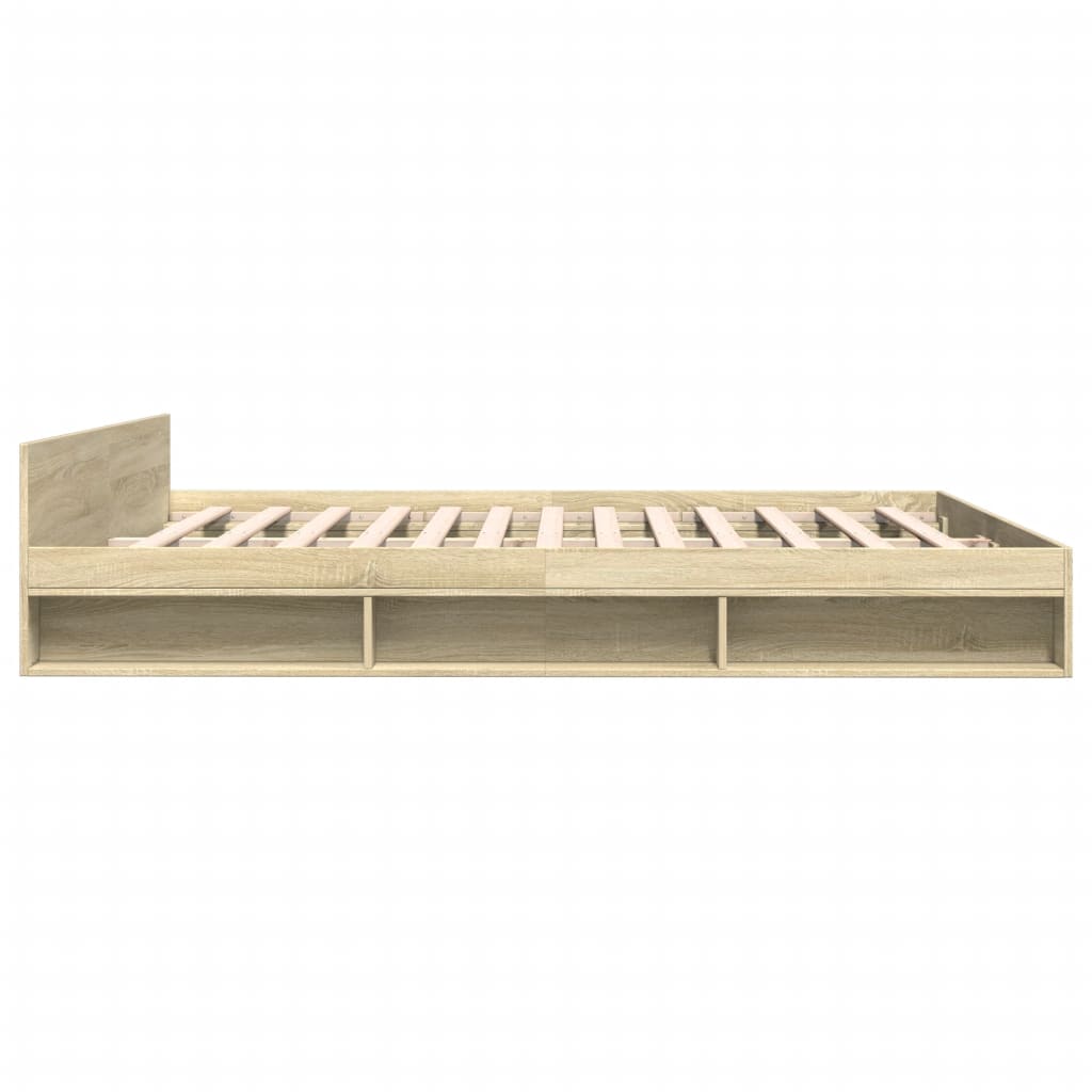 Bedframe met lades bewerkt hout sonoma eikenkleurig 180x200 cm