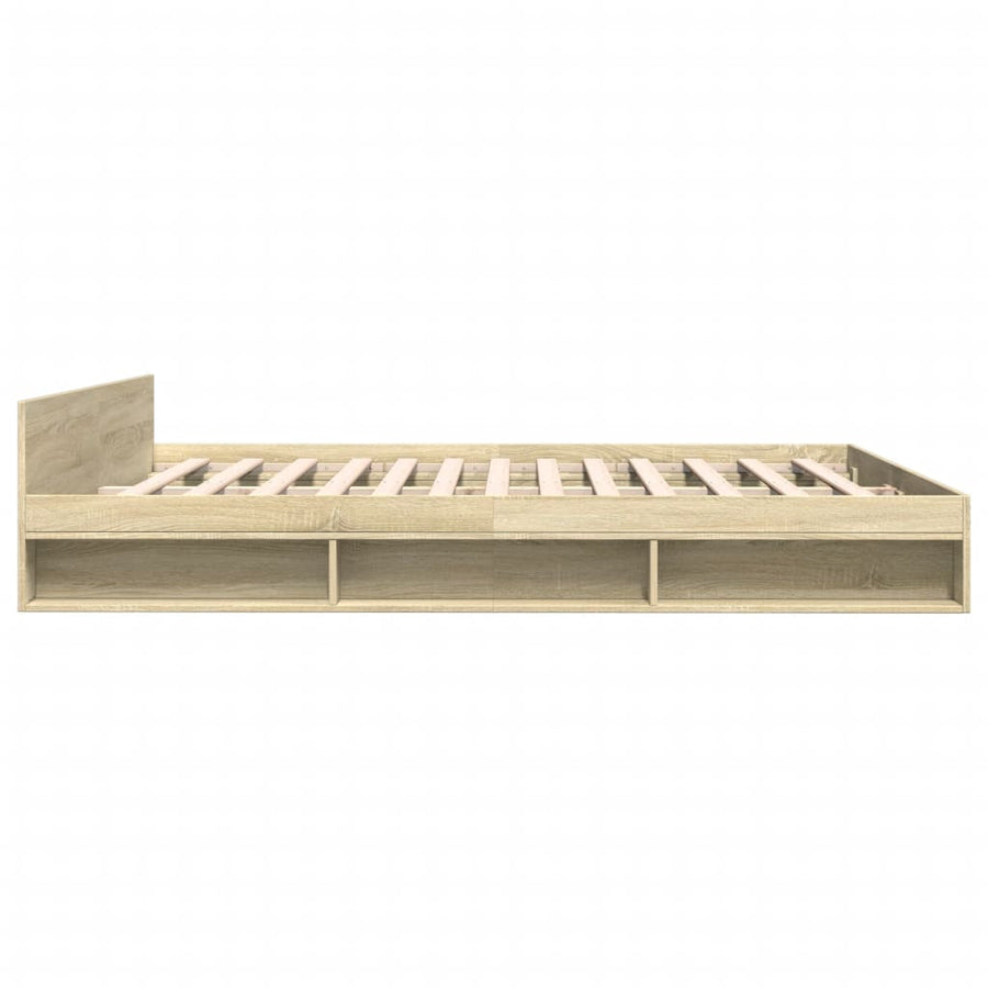 Bedframe met lades bewerkt hout sonoma eikenkleurig 180x200 cm