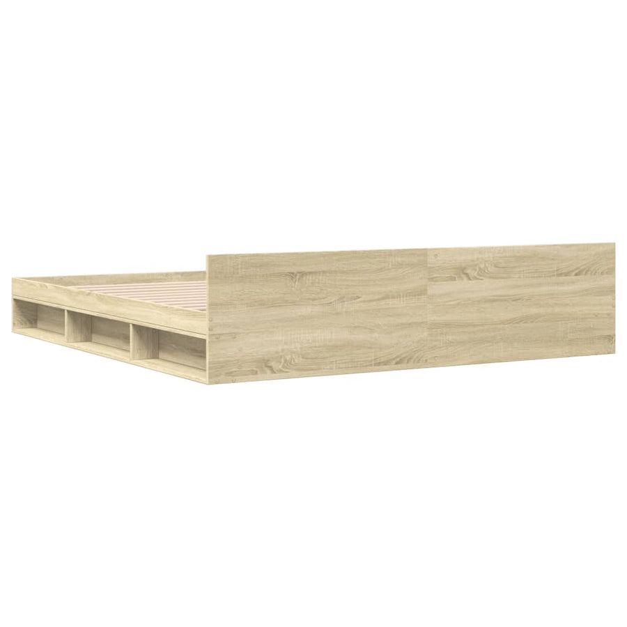 Bedframe met lades bewerkt hout sonoma eikenkleurig 180x200 cm
