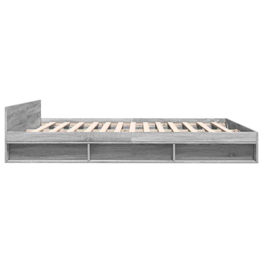 Bedframe met lades bewerkt hout grijs sonoma eiken 180x200 cm