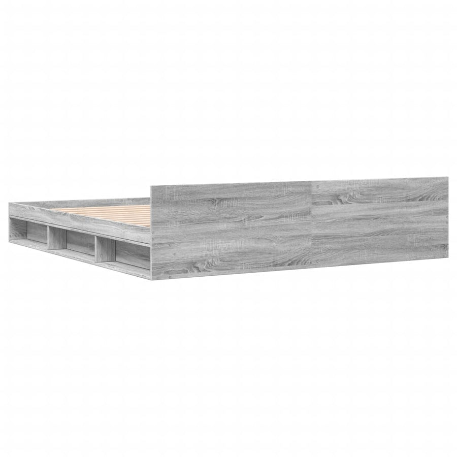 Bedframe met lades bewerkt hout grijs sonoma eiken 180x200 cm