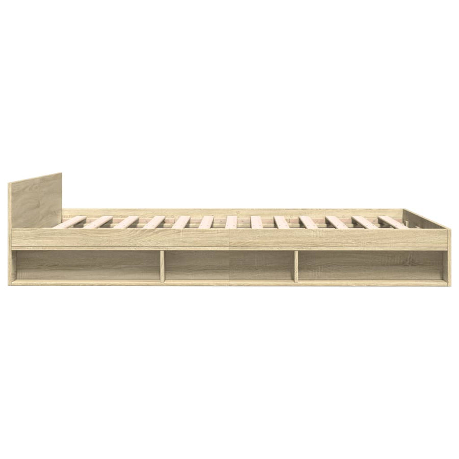 Bedframe met lades bewerkt hout sonoma eikenkleurig 160x200 cm